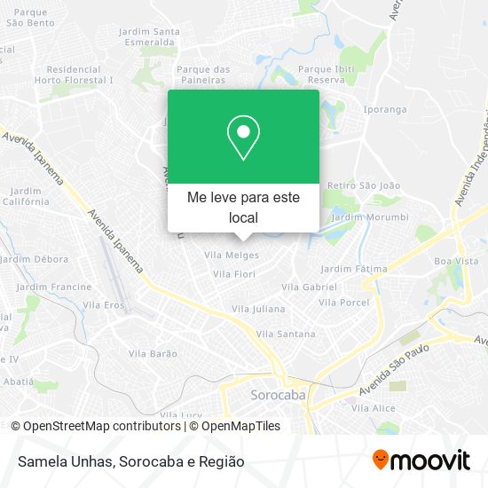 Samela Unhas mapa