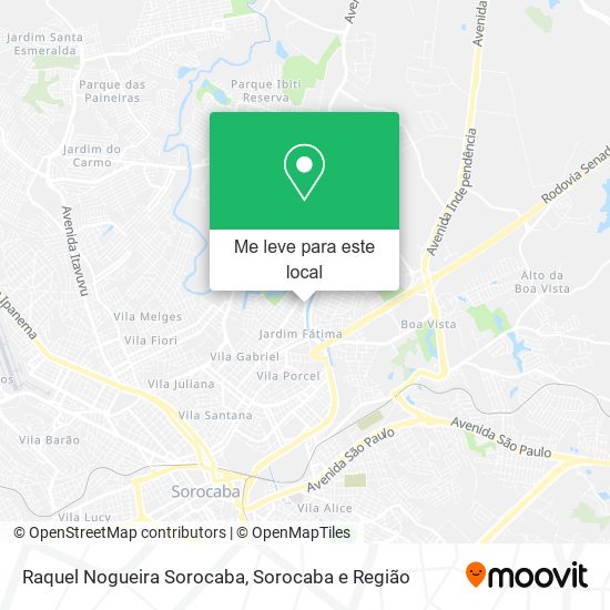 Raquel Nogueira Sorocaba mapa