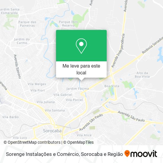 Sorenge Instalações e Comércio mapa