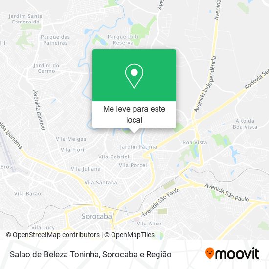 Salao de Beleza Toninha mapa