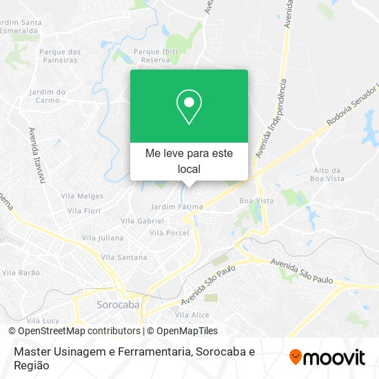 Master Usinagem e Ferramentaria mapa