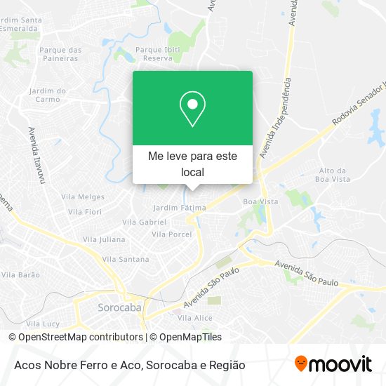 Acos Nobre Ferro e Aco mapa