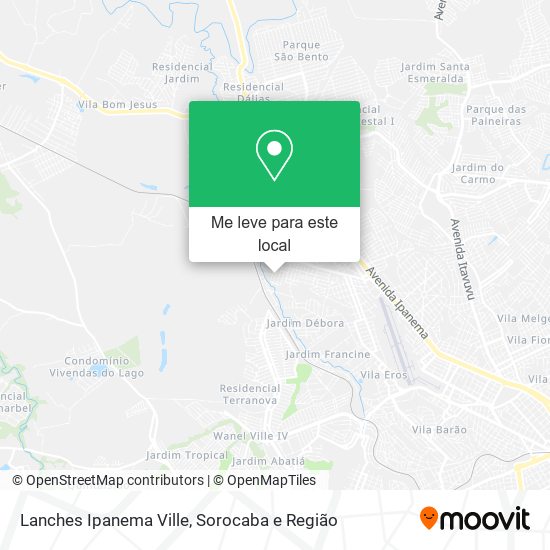 Lanches Ipanema Ville mapa