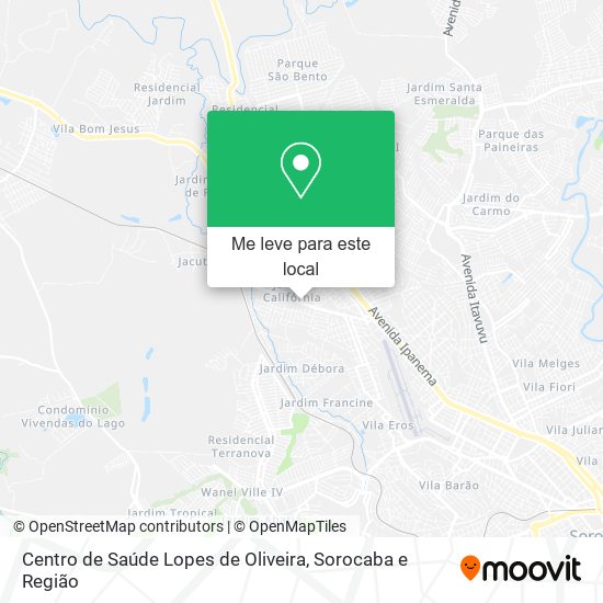 Centro de Saúde Lopes de Oliveira mapa