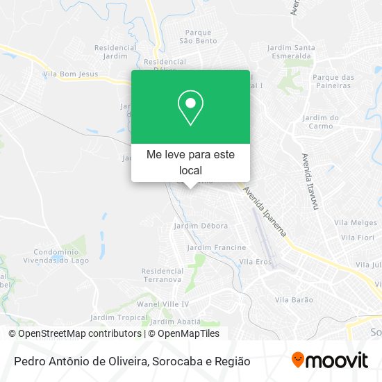 Pedro Antônio de Oliveira mapa