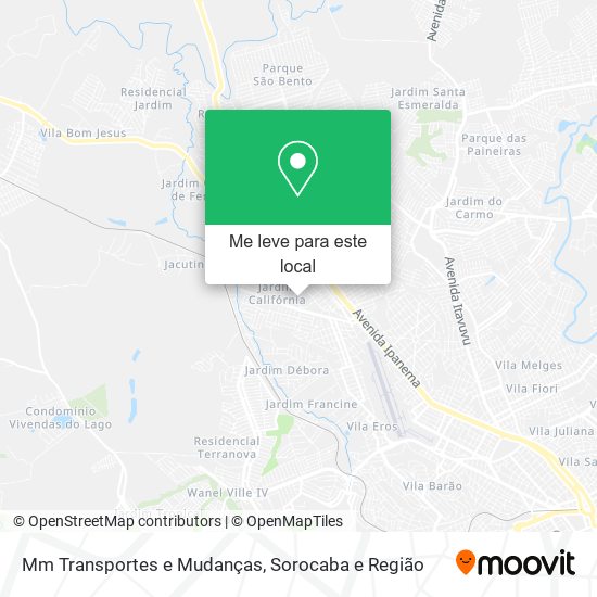 Mm Transportes e Mudanças mapa