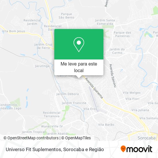 Universo Fit Suplementos mapa