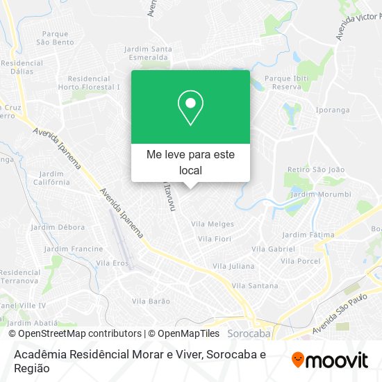 Acadêmia Residêncial Morar e Viver mapa