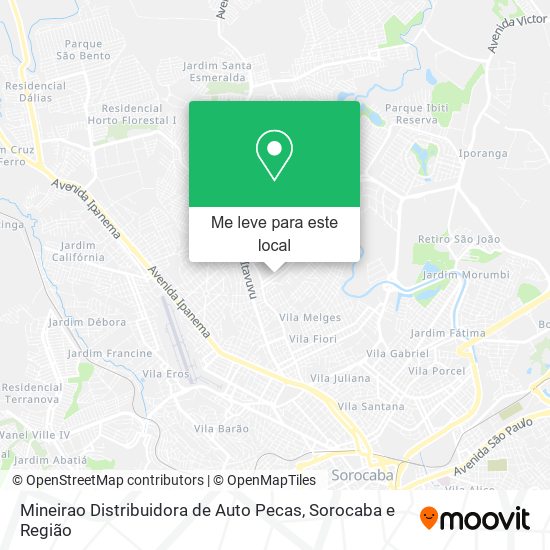 Mineirao Distribuidora de Auto Pecas mapa