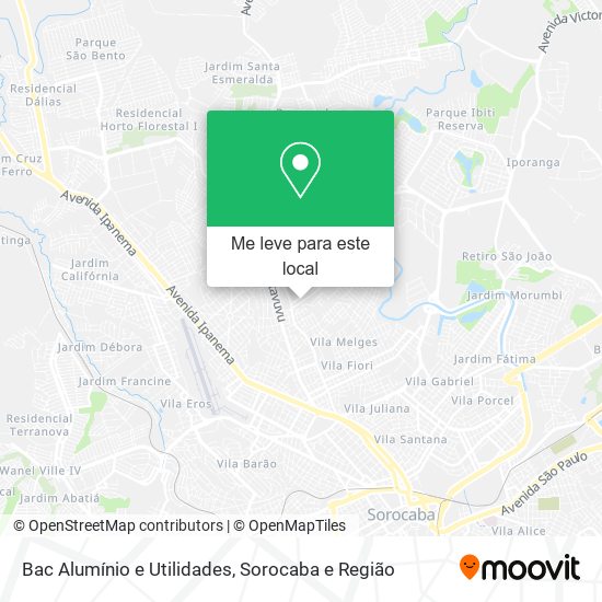 Bac Alumínio e Utilidades mapa