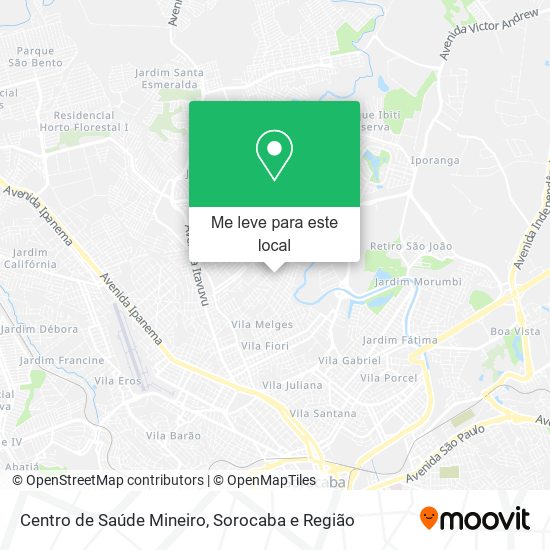 Centro de Saúde Mineiro mapa