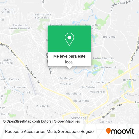 Roupas e Acessorios Multi mapa