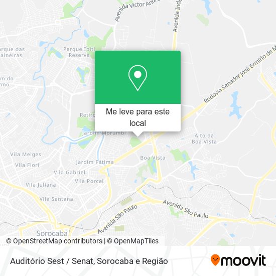 Auditório Sest / Senat mapa