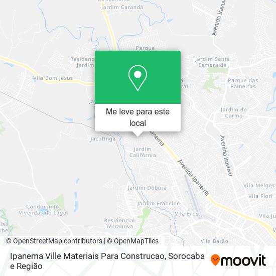 Ipanema Ville Materiais Para Construcao mapa