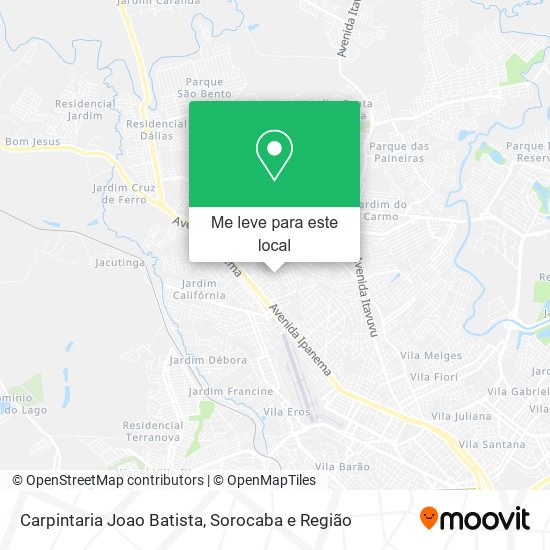 Carpintaria Joao Batista mapa