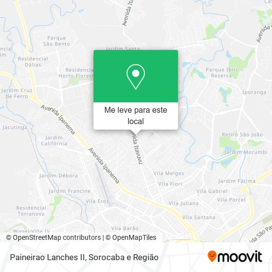 Paineirao Lanches II mapa