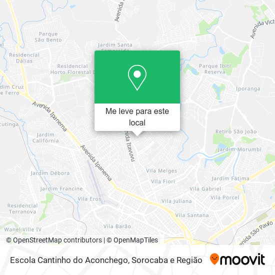 Escola Cantinho do Aconchego mapa