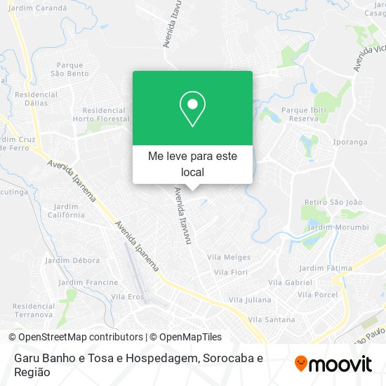 Garu Banho e Tosa e Hospedagem mapa