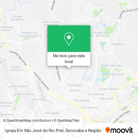 Igreja Em São José do Rio Pret mapa