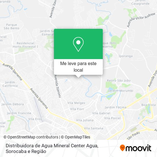 Distribuidora de Agua Mineral Center Agua mapa