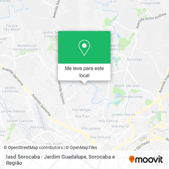 Iasd Sorocaba - Jardim Guadalupe mapa