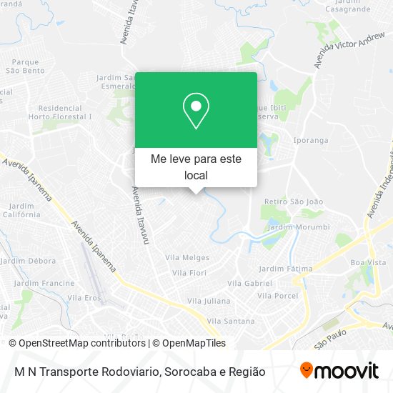 M N Transporte Rodoviario mapa