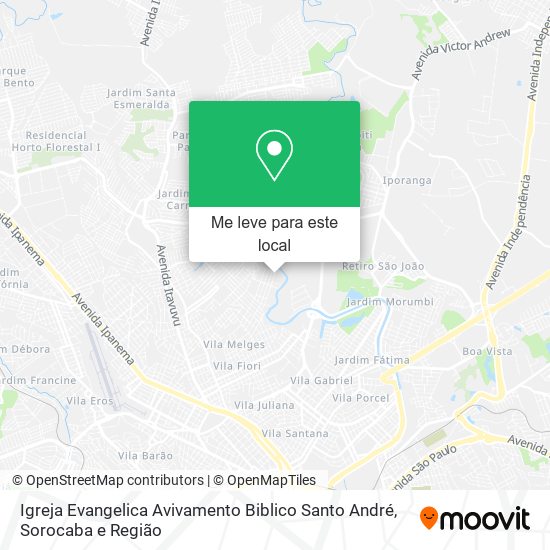 Igreja Evangelica Avivamento Biblico Santo André mapa