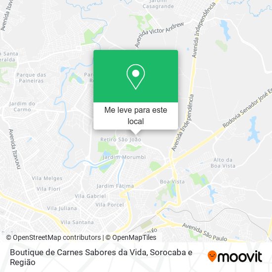 Boutique de Carnes Sabores da Vida mapa