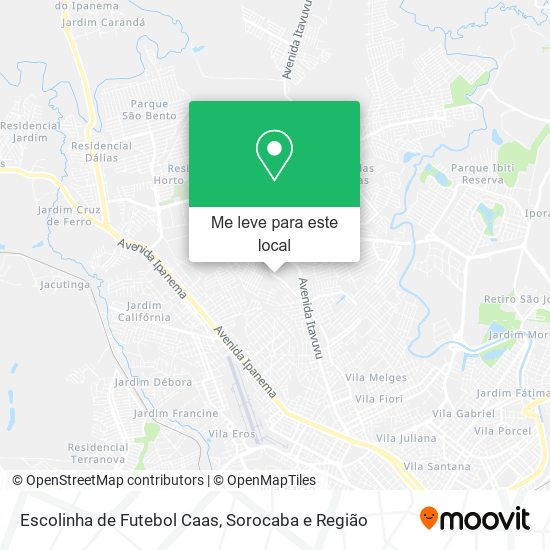 Escolinha de Futebol Caas mapa