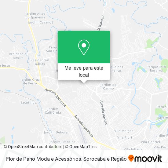 Flor de Pano Moda e Acessórios mapa