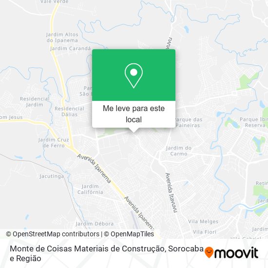 Monte de Coisas Materiais de Construção mapa