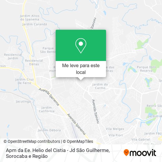 Apm da Ee. Helio del Cistia - Jd São Guilherme mapa