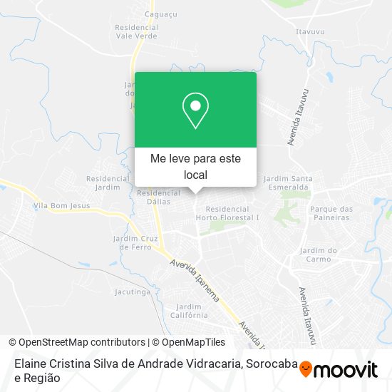 Elaine Cristina Silva de Andrade Vidracaria mapa