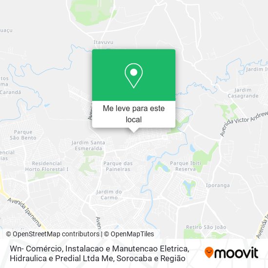 Wn- Comércio, Instalacao e Manutencao Eletrica, Hidraulica e Predial Ltda Me mapa