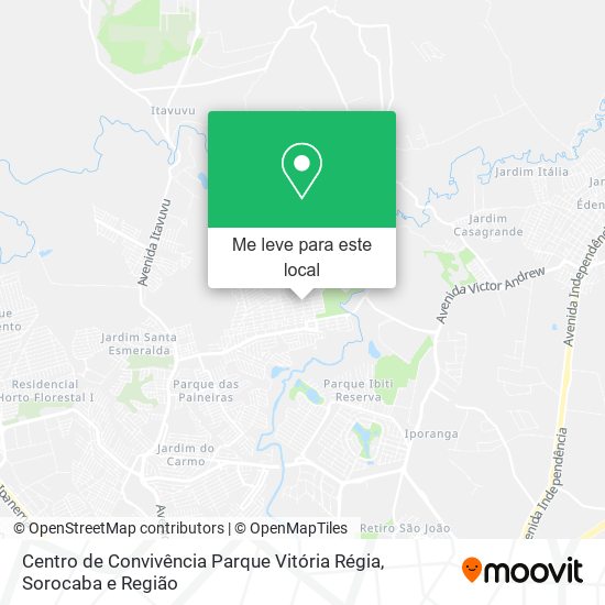 Centro de Convivência Parque Vitória Régia mapa