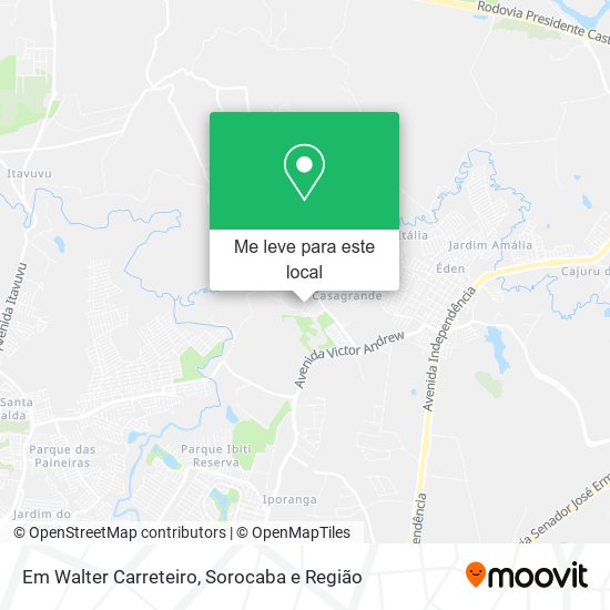 Em Walter Carreteiro mapa