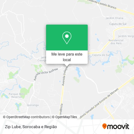 Zip Lube mapa