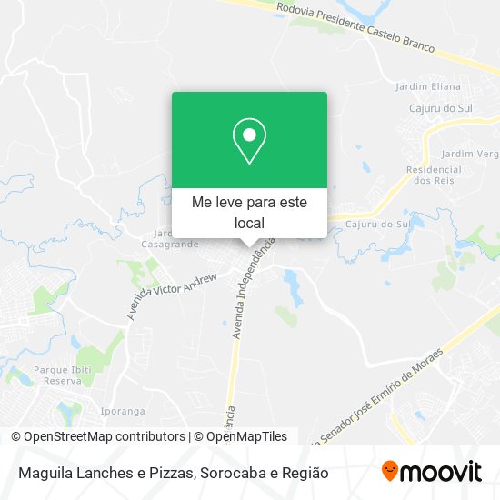 Maguila Lanches e Pizzas mapa