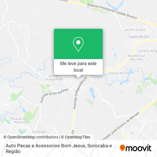 Auto Pecas e Acessorios Bom Jesus mapa