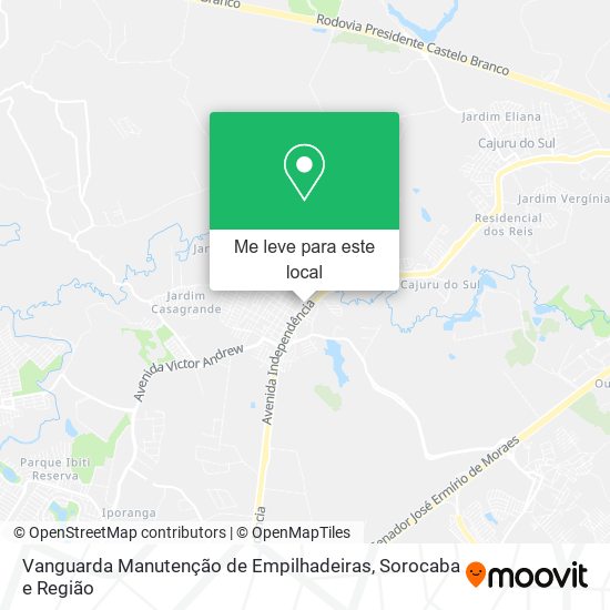 Vanguarda Manutenção de Empilhadeiras mapa