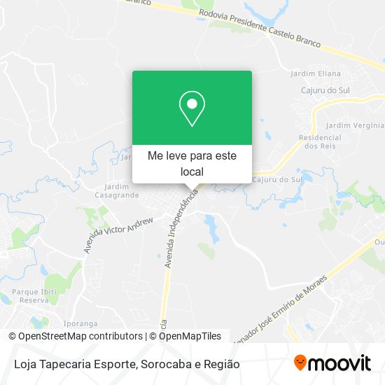 Loja Tapecaria Esporte mapa