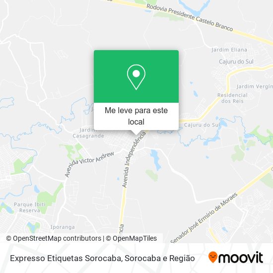 Expresso Etiquetas Sorocaba mapa