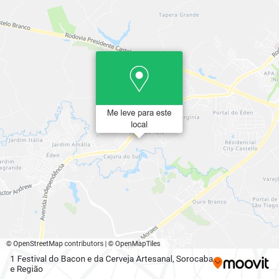 1 Festival do Bacon e da Cerveja Artesanal mapa