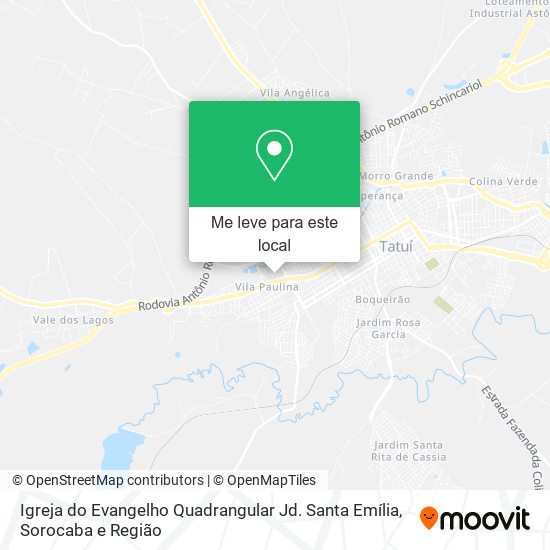 Igreja do Evangelho Quadrangular Jd. Santa Emília mapa