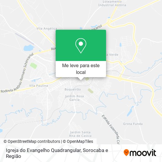 Igreja do Evangelho Quadrangular mapa