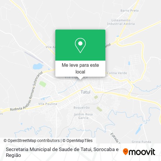 Secretaria Municipal de Saude de Tatui mapa