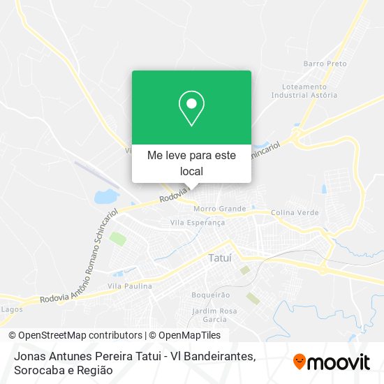 Jonas Antunes Pereira Tatui - Vl Bandeirantes mapa