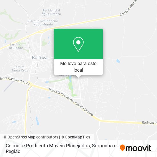 Celmar e Predilecta Móveis Planejados mapa