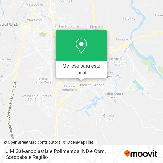 J M Galvanoplastia e Polimentos IND e Com mapa