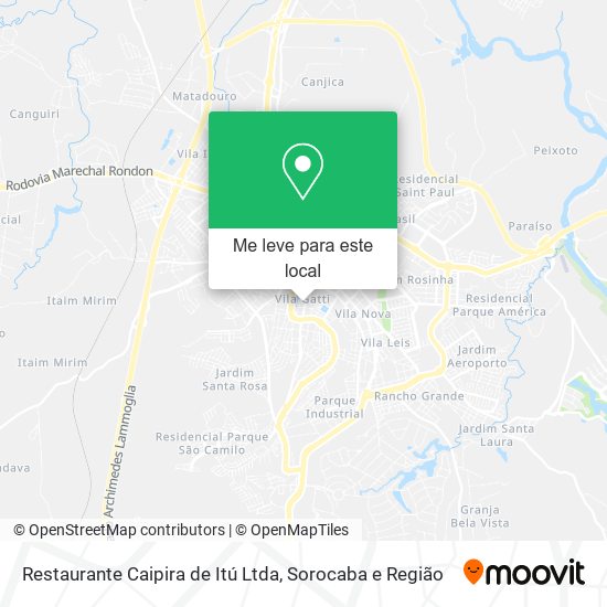 Restaurante Caipira de Itú Ltda mapa